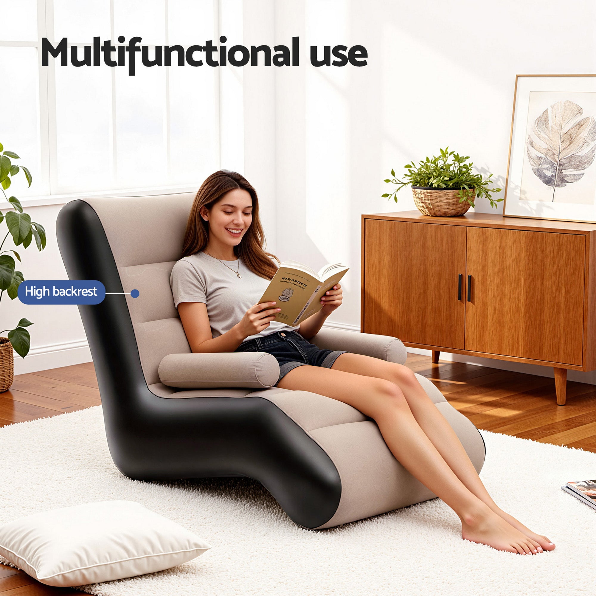 Gardeon Inflatable Chair Sun Lounger Blow Up Foldable Outdoor Free Delivery