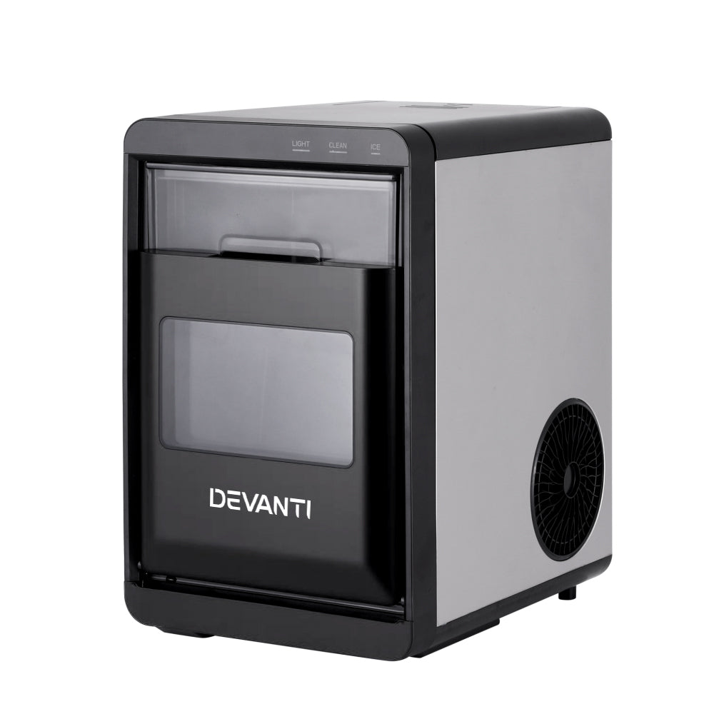 Devanti Ice Maker Machine 20kg Chewable Nugget Ice Countertop w/Self Cleaning