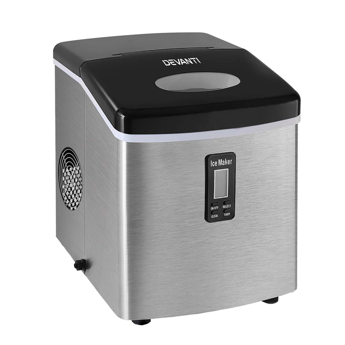 Devanti Ice Maker Machine Commercial Stainless Steel Portable Ice Cube Tray 3.2L
