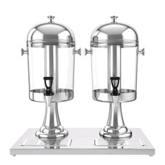 5-Star Chef 16L Dual Tank Juice Dispenser Drink Beverage Server Ice Tubes