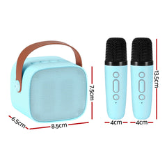 Alpha Mini Portable Karaoke Machine for Adults Kids with 2 Wireless Microphones - Free Delivery