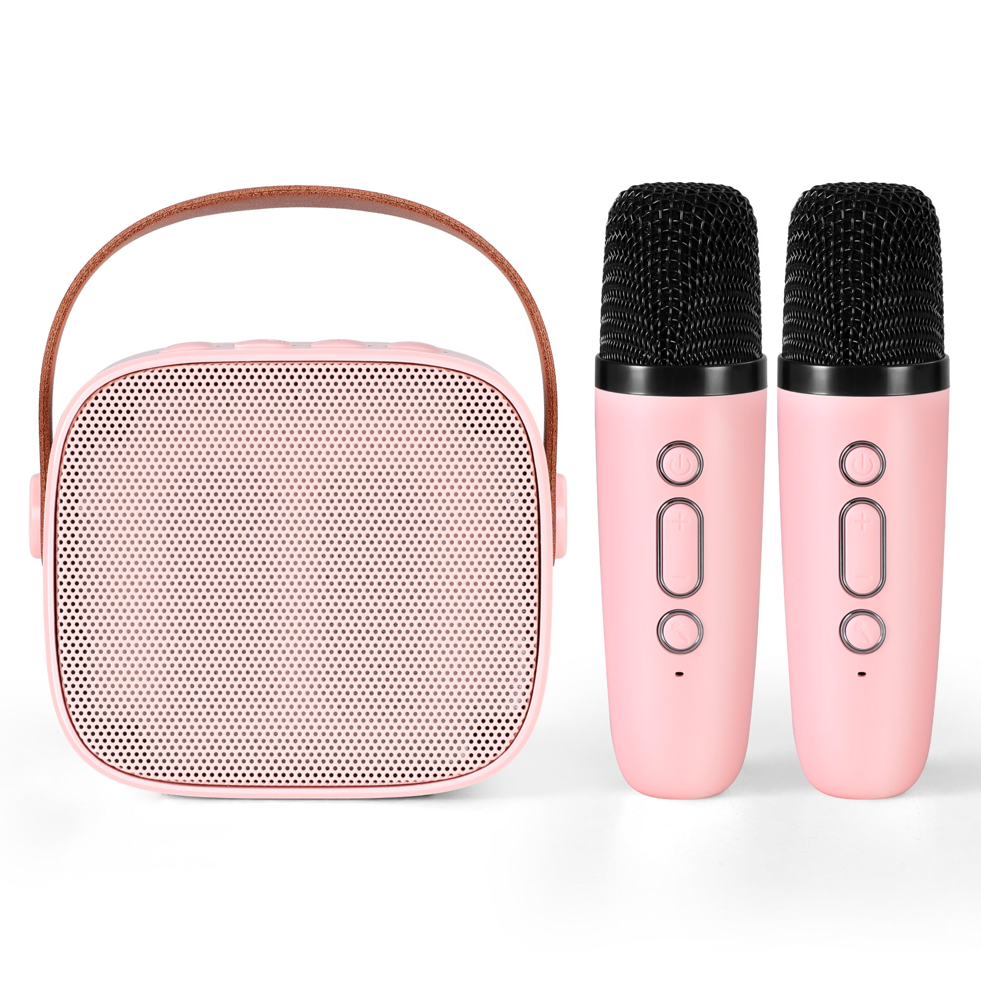 Alpha Mini Portable Karaoke Machine for Adults Kids with 2 Wireless Microphones - Free Delivery