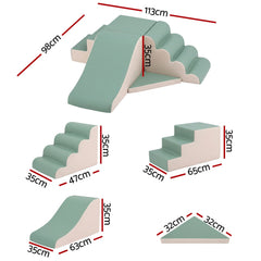 Keezi Kids Climbing Blocks 4-Piece Foam Toddler Playset Soft Indoor Climbing Toy