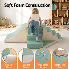 Keezi Kids Climbing Blocks 4-Piece Foam Toddler Playset Soft Indoor Climbing Toy