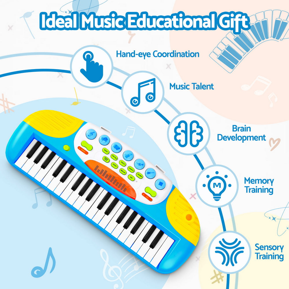 Keezi Kids Piano Keyboard 37 Keys Electronic Free Delivery
