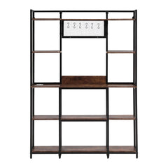 Artiss Kitchen Rack with 6 Hooks Microwave Storage Shelf 120cm x 170cm