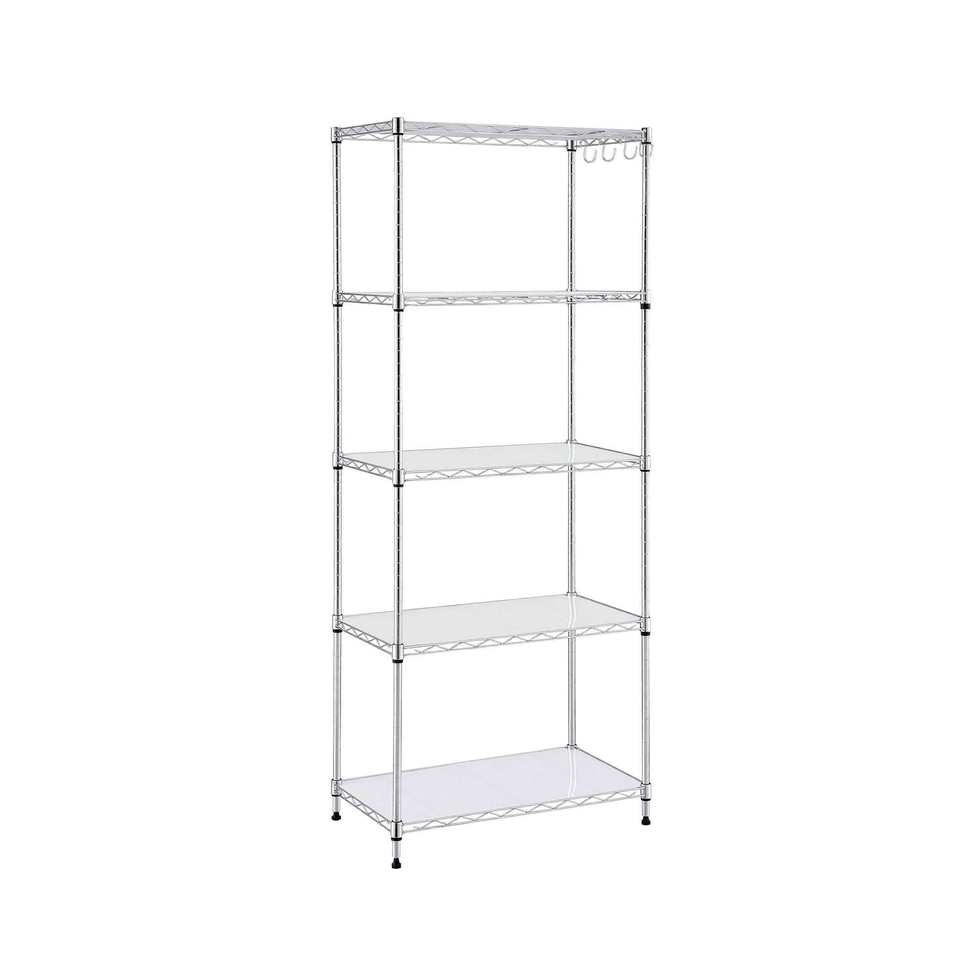 Artiss 5-Tier Kitchen Rack Shelf Shelving Unit 60x35x150CM Adjustable Metal Storage Shelves Silver