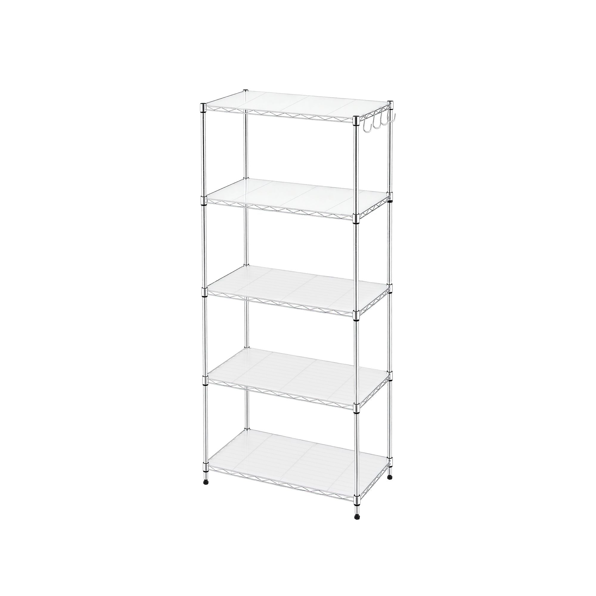 Artiss 5-Tier Kitchen Rack Shelf Shelving Unit 60x35x150CM Adjustable Metal Storage Shelves Silver