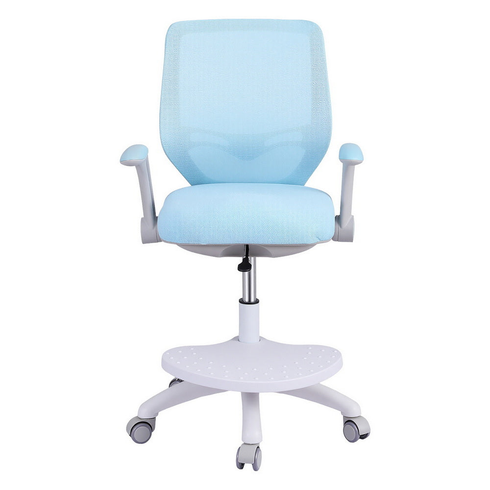 Keezi Kids Ergonomic Study Chair Adjustable w/Wheels Footrest Blue