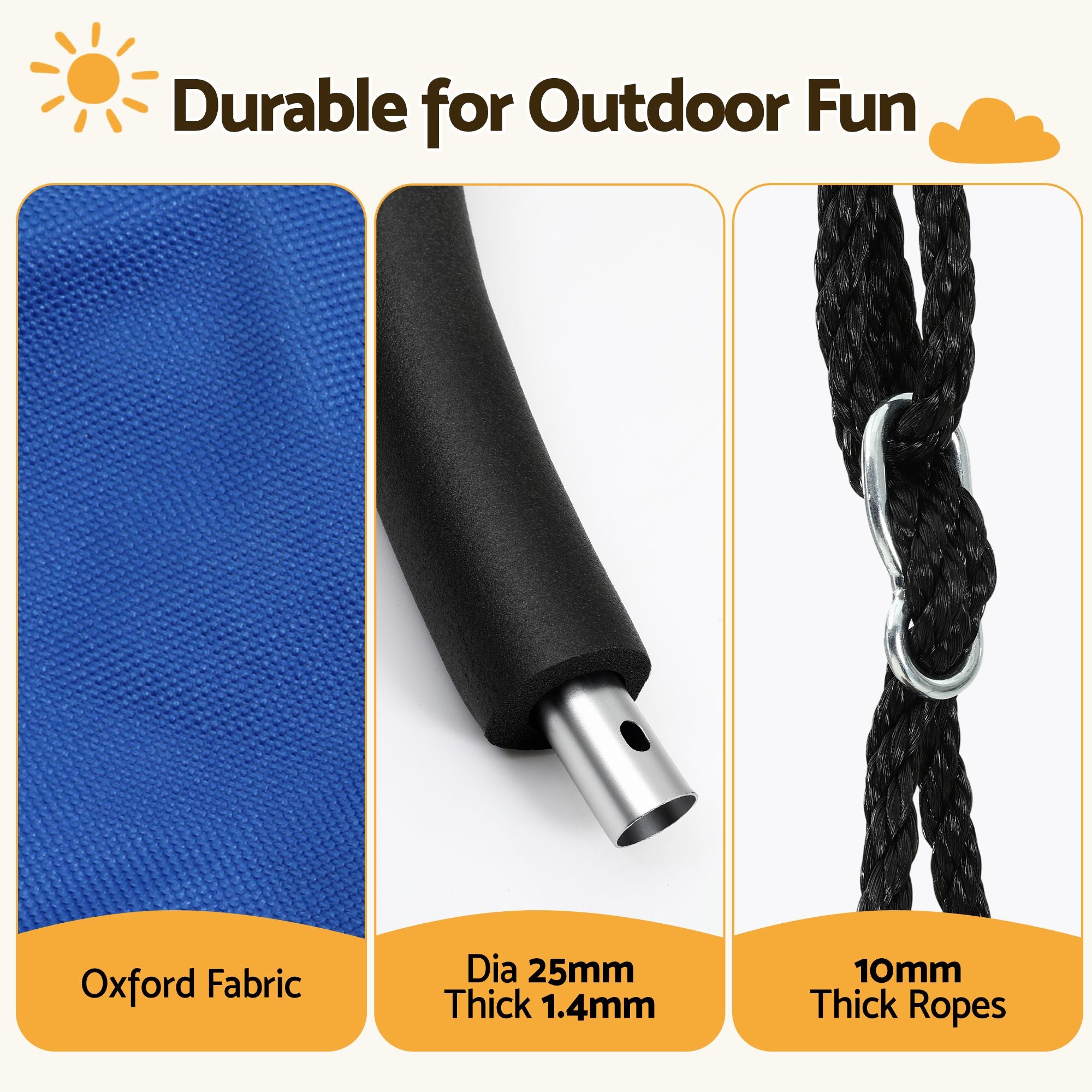 Gardeon Tree Swing Hammock 150cm for Backyard Porch Outside Playground