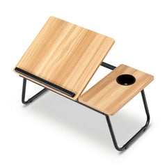 Artiss Laptop Desk Bed Table Foldable Portable Desktop Oak - Free Delivery