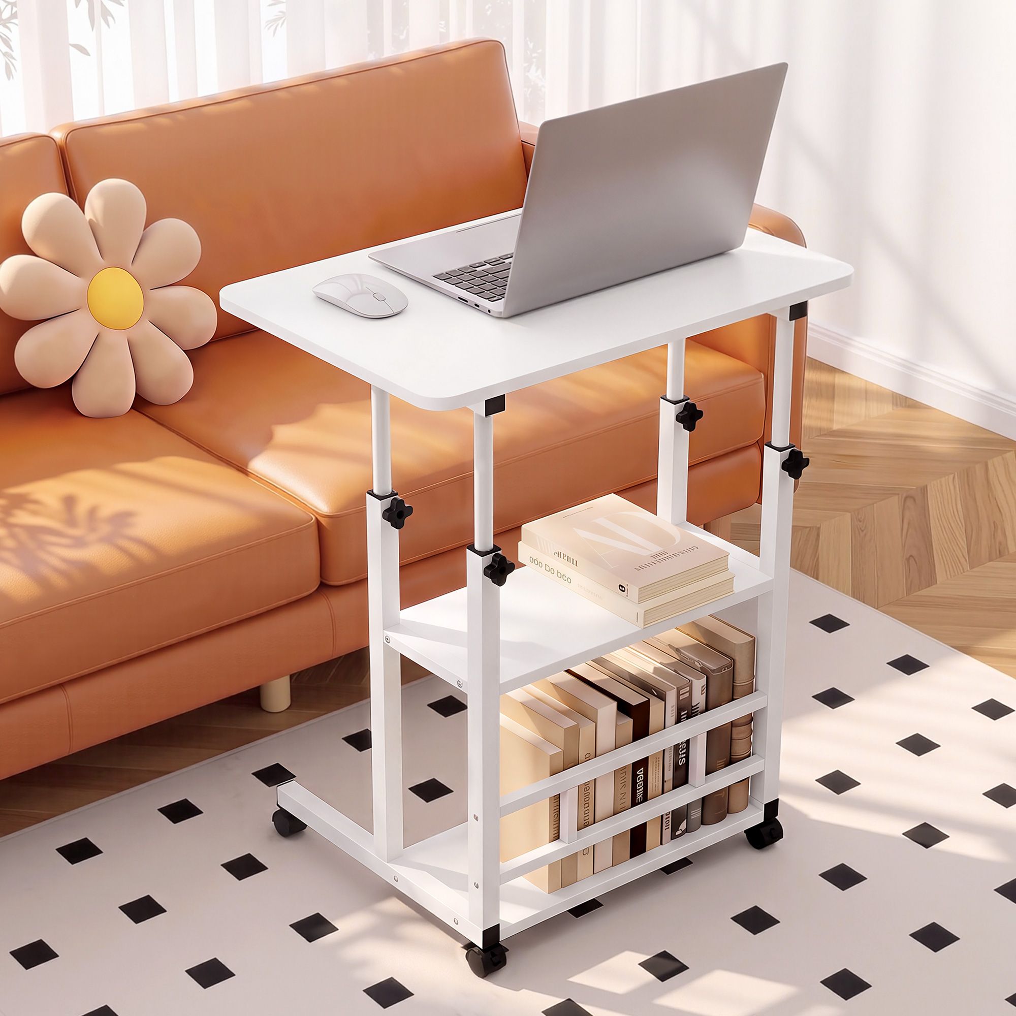 Artiss Laptop Desk Height Adjustable Mobile Workstation Computer Desks 60CM