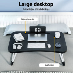 Laptop Desk Table Foldable Stand Lap Tray Sofa Bed Portable Adjustable Desks - Free Delivery
