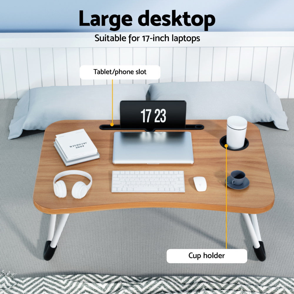 Laptop Desk Table Foldable Stand Lap Tray Sofa Bed Portable Adjustable Desks - Free Delivery