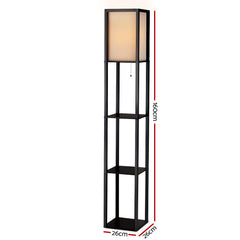 Artiss Floor Lamp 3 Tier Shelf Shelf Storage LED Light Stand Home Room Vintage