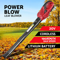 Giantz 20V Cordless Leaf Blower Garden Lithium Free Delivery