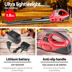 Giantz 20V Cordless Leaf Blower Garden Lithium Free Delivery