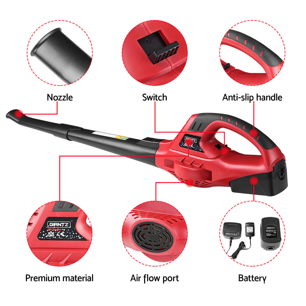 Giantz 20V Cordless Leaf Blower Garden Lithium Free Delivery