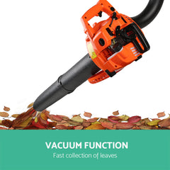 Giantz 25.4cc Petrol Leaf Blower Vacuum 2-in-1 Garden Vac Mulcher Blower Orange