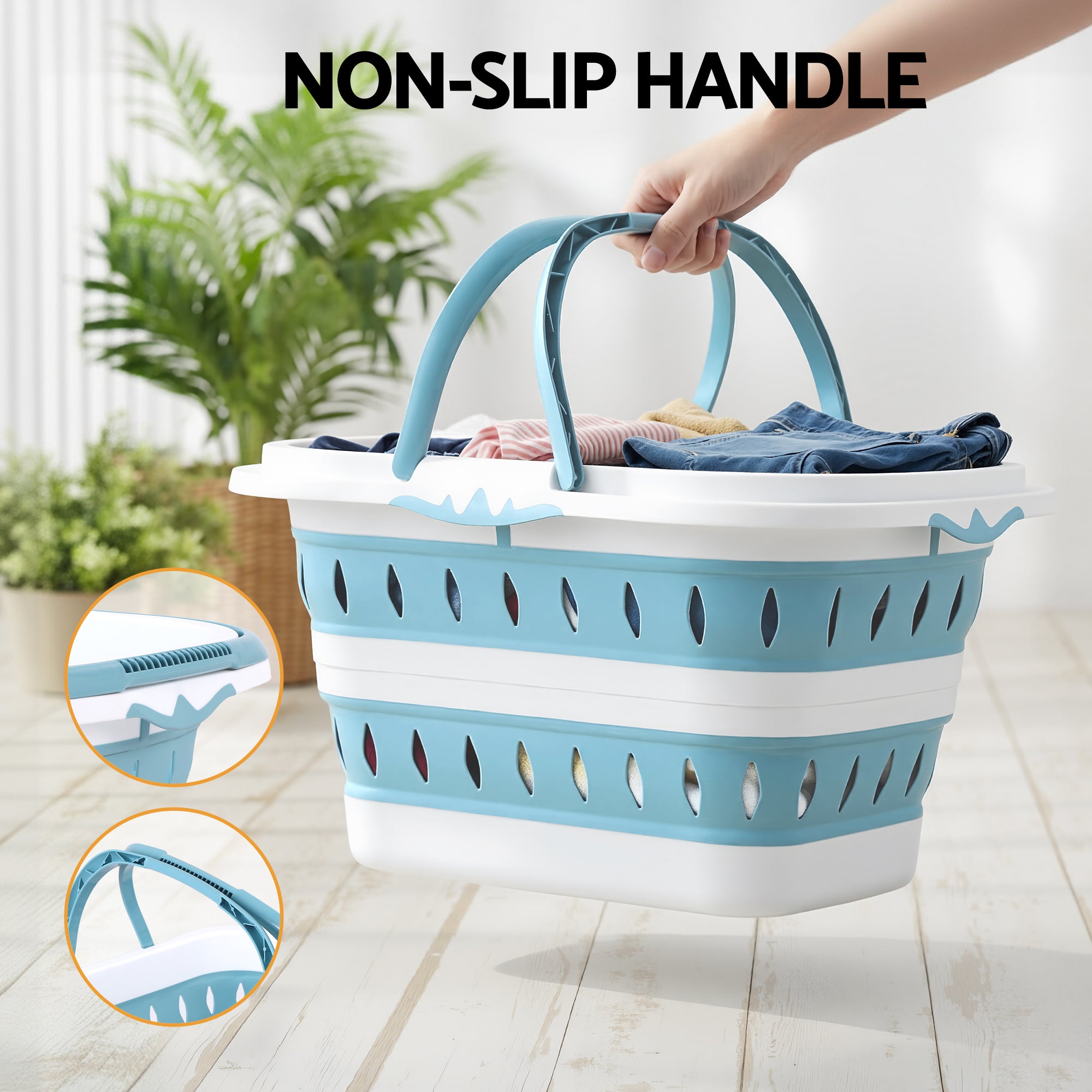 Artiss Laundry Basket Hamper Large Foldable Washing Clothes Storage Organiser