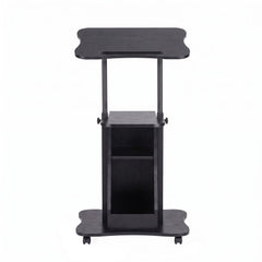 Artiss Mobile Podium Stand with Lockable Wheels Height Adjustable Laptop Desk Black