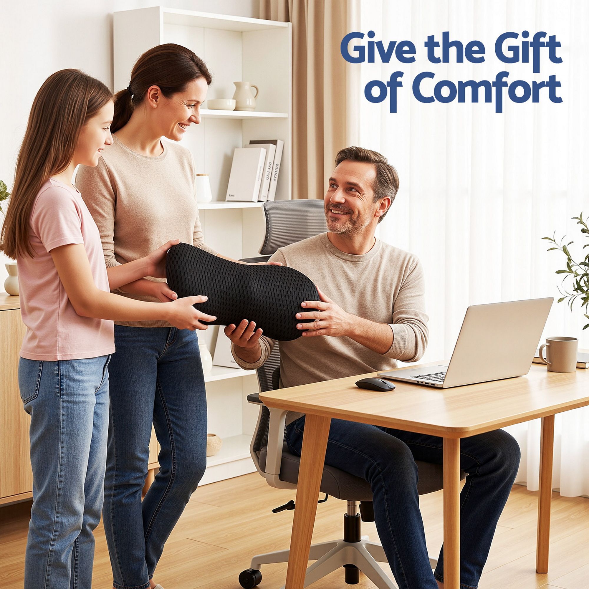 Artiss Lumbar Support Pillow for Office Chair and Car Ergonomic Memory Foam