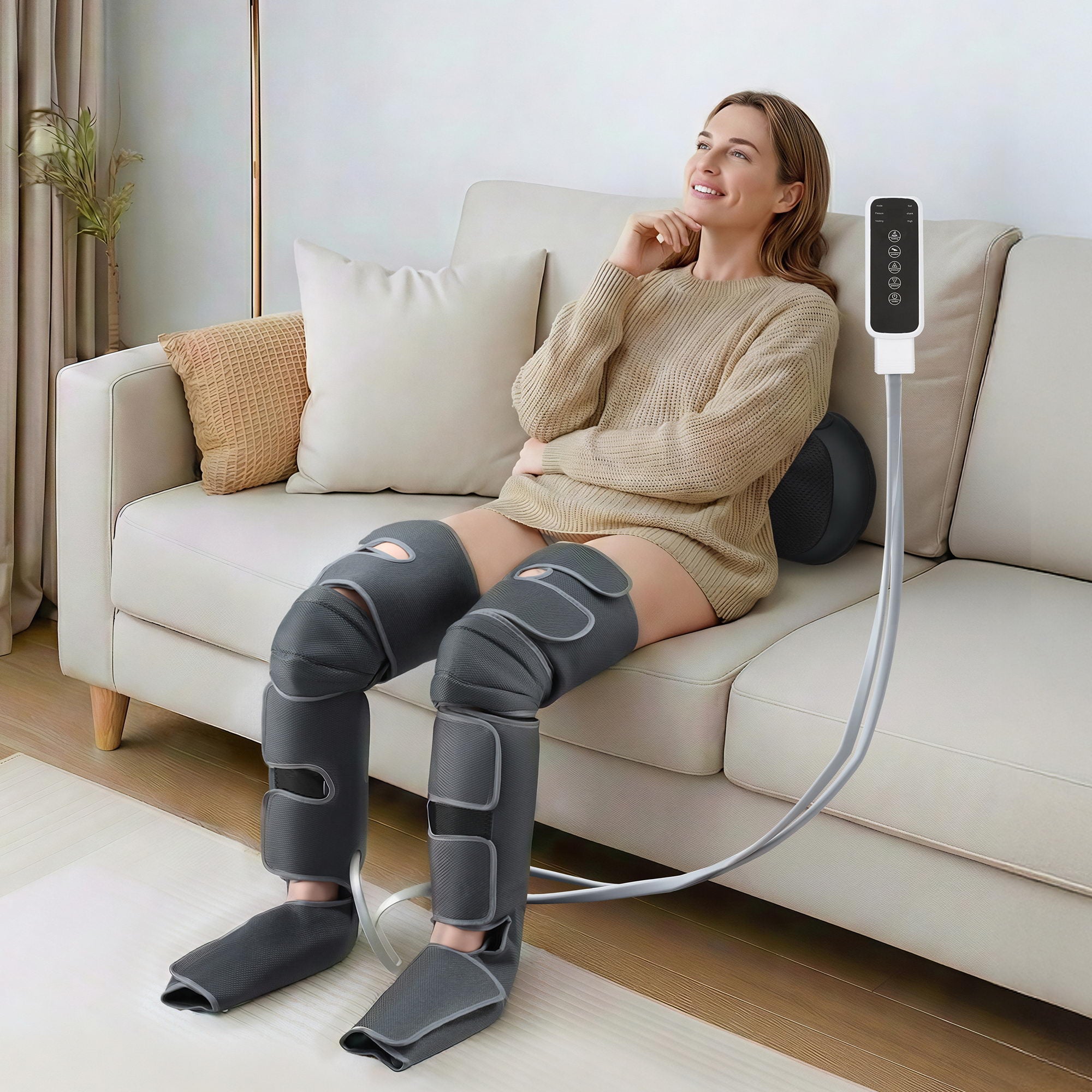 Livemor Leg Foot Massager Air Compression With Back Neck Massager Heat - Free Delivery