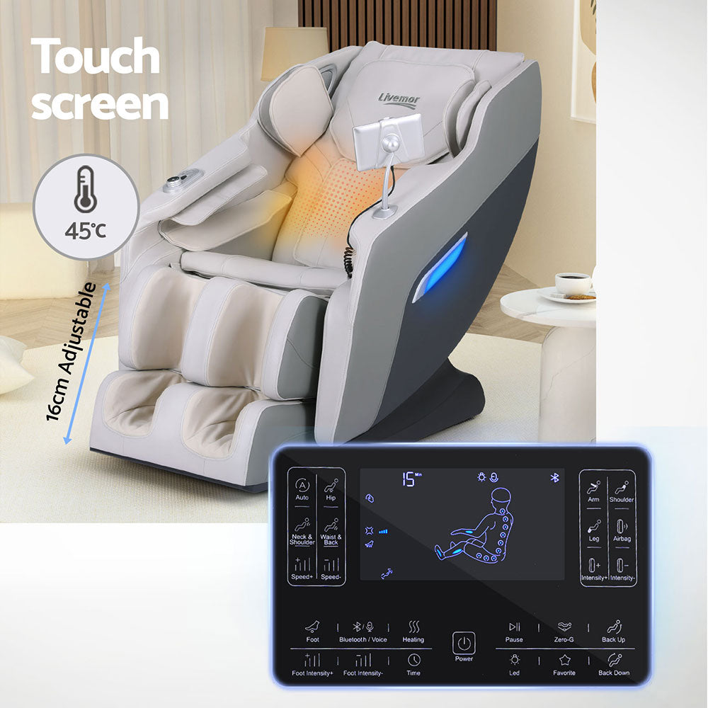 Livemor Flex Massage Chair Full Body Zero Gravity with Heat Recliner Home