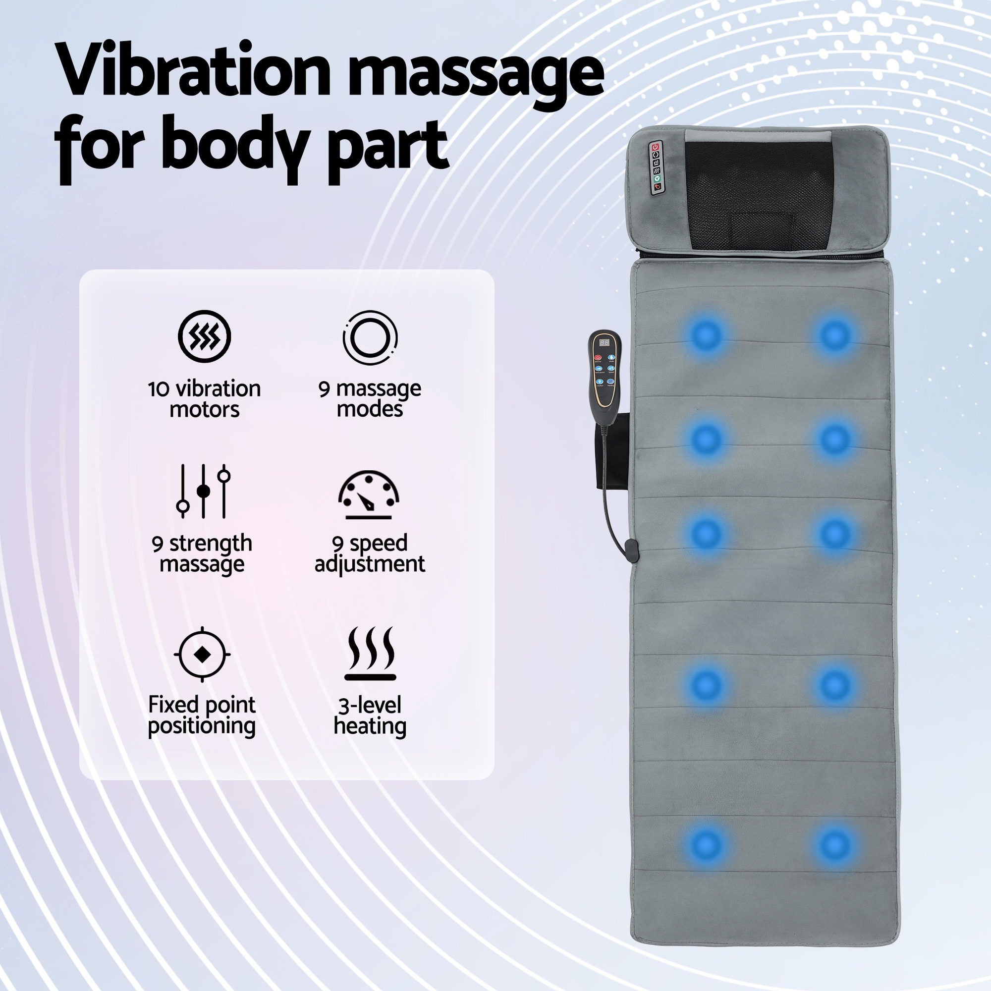 Livemor Massage Mat 10-nodes Vibration Heating Free Delivery