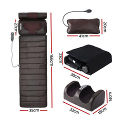 Livemor Massage Mat Kneading Neck Foot Massager Heated Vibration Airbag Mattress - Free Delivery