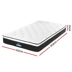 Giselle Bedding 21cm Mattress Euro Top King Single