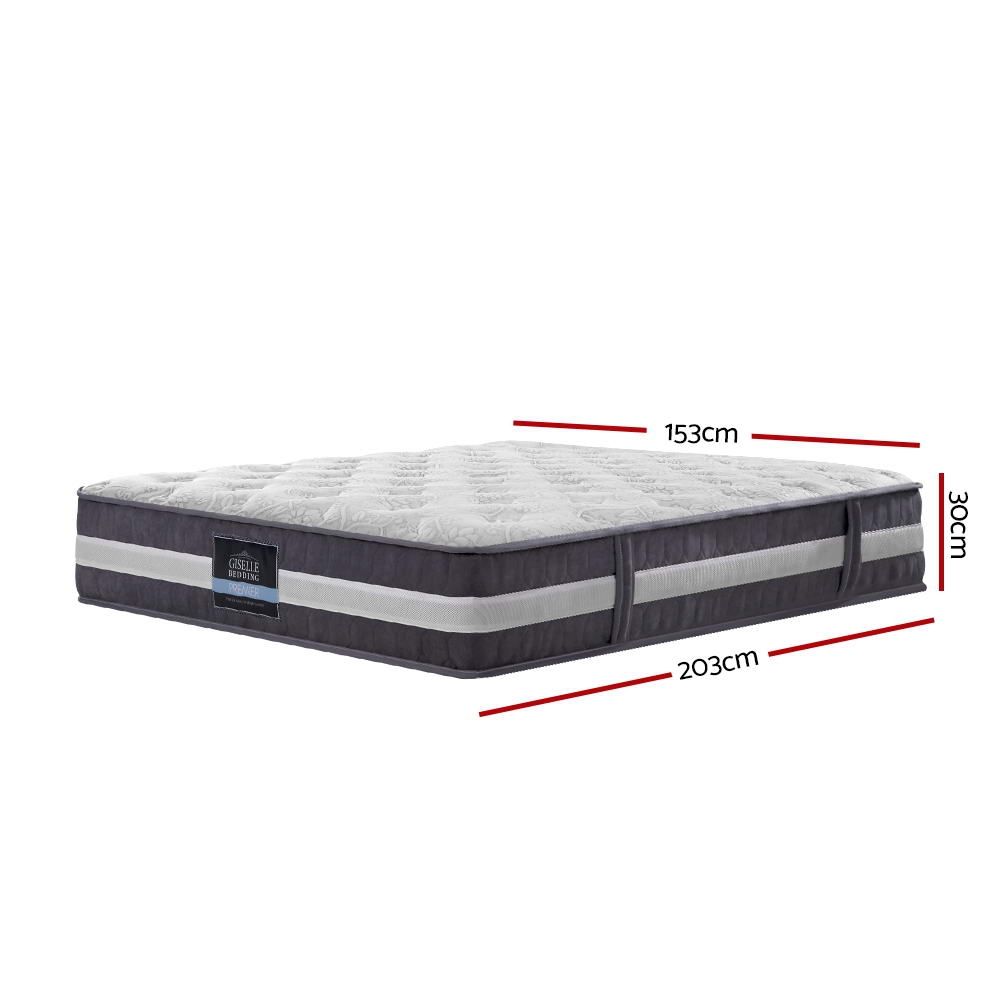 Giselle Bedding Queen Mattress Pocket Spring Queen 30cm