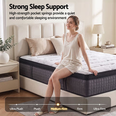 Giselle Bedding 34cm Mattress 9 Zone Latex Foam King