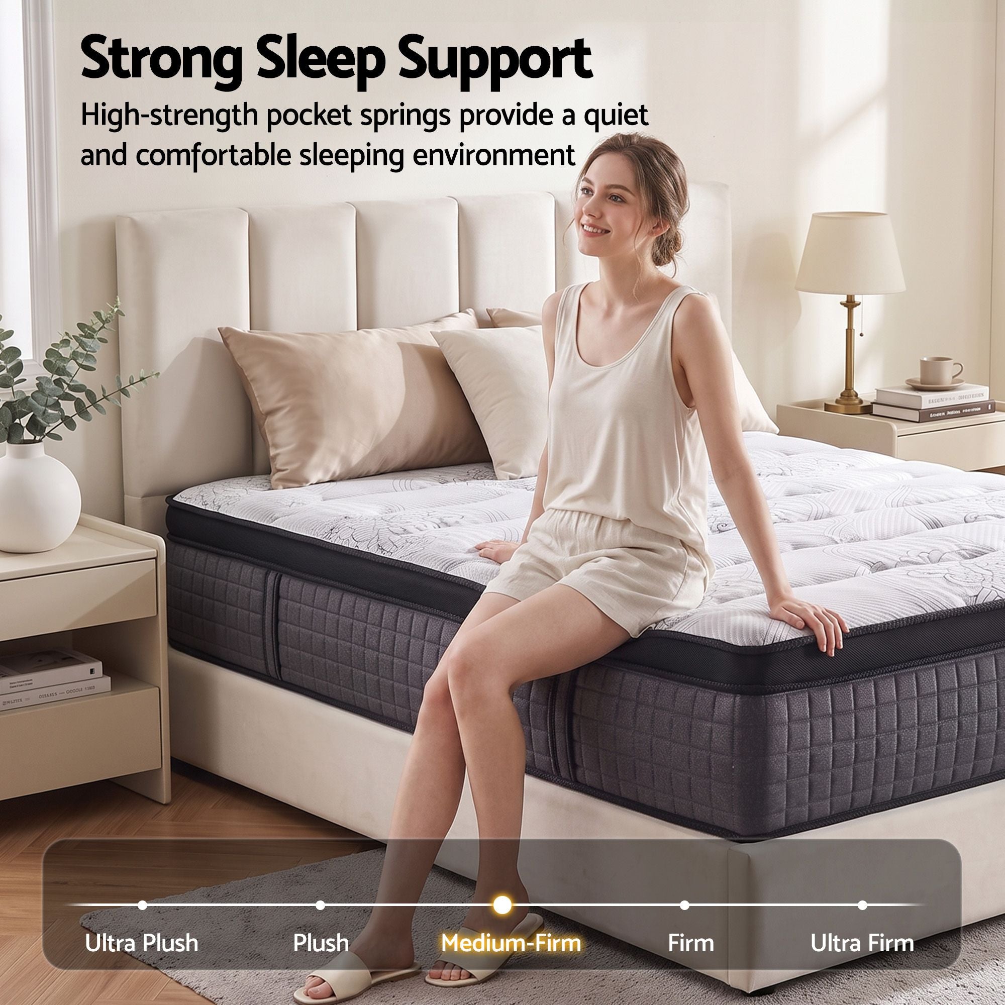 Giselle Bedding 34cm Mattress 9 Zone Latex Foam Queen
