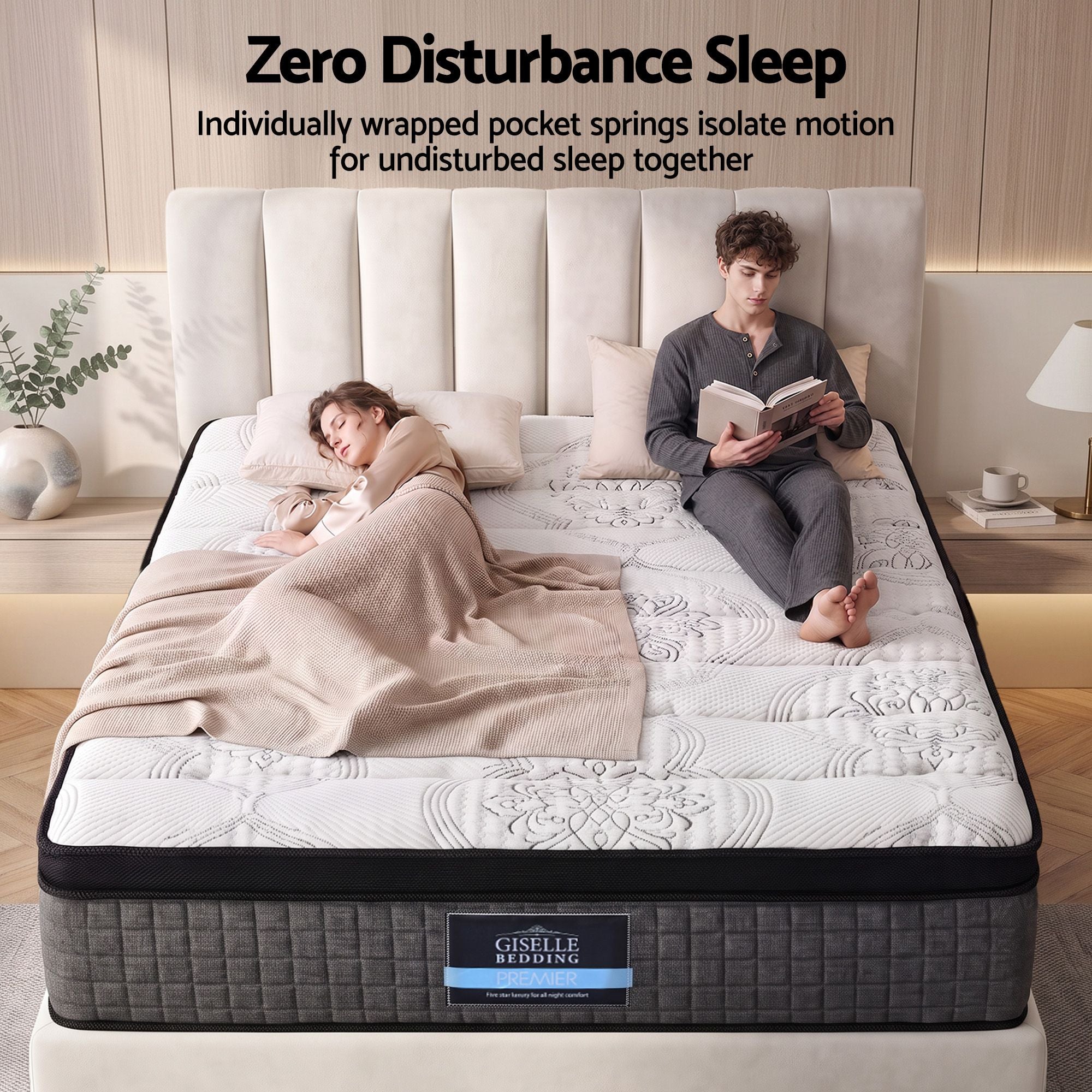 Giselle Bedding 34cm Mattress 9 Zone Latex Foam Queen