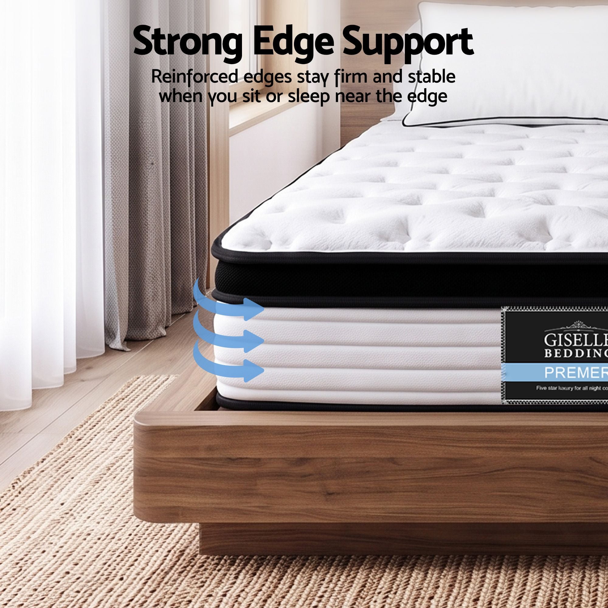Giselle Bedding 31cm Mattress Euro Top King Single