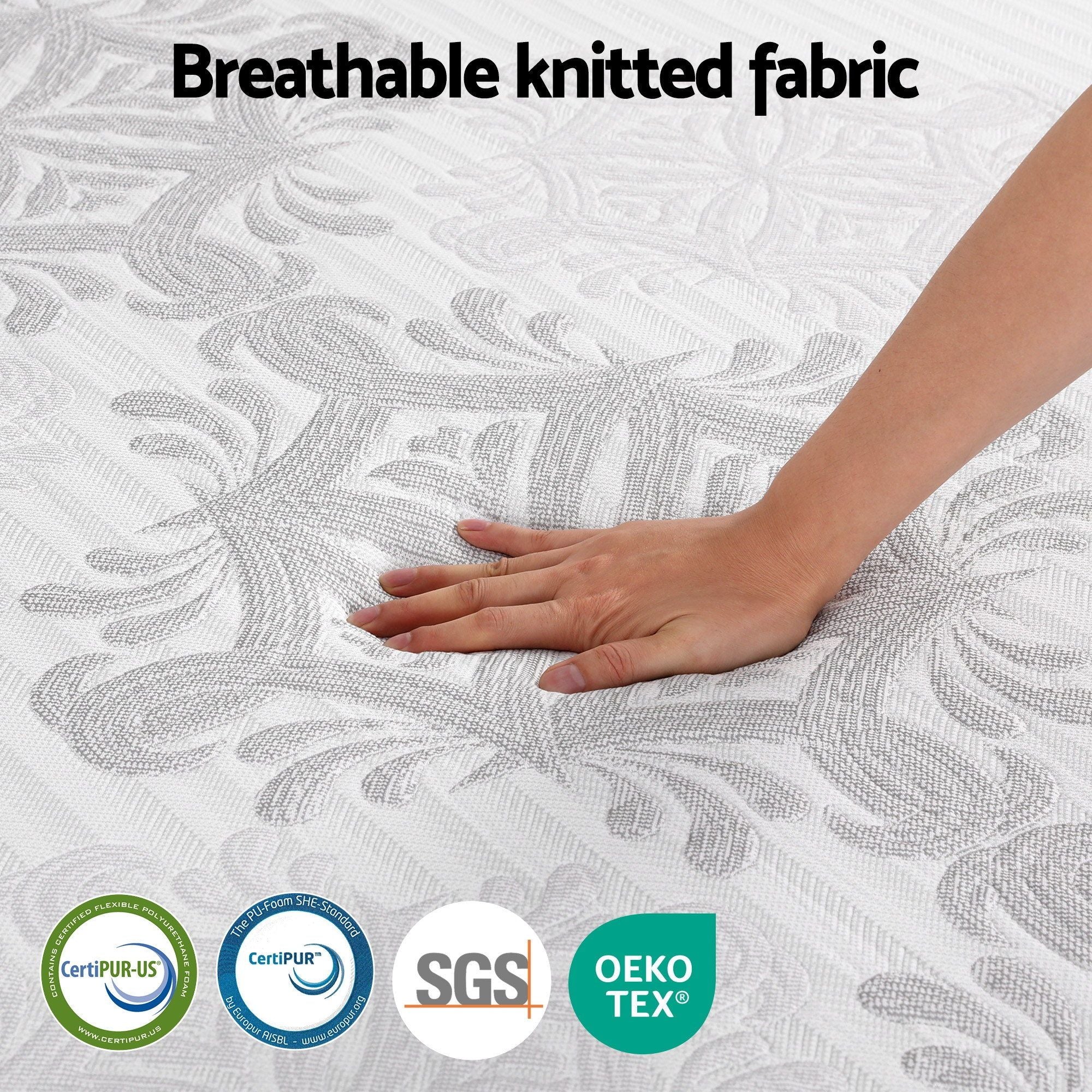 Giselle Bedding Queen Mattress 37cm 4-in-1 Adjustable Firmness Cooling Gel Memory Foam Dual-Zone Flippable for Couples
