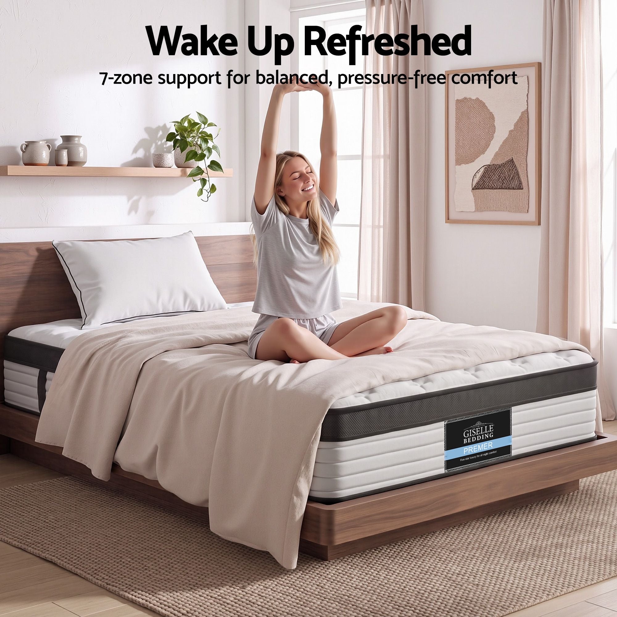 Giselle Bedding 31cm Mattress Euro Top Single