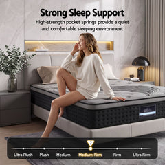 Giselle Bedding 34cm Mattress Bamboo Cover Queen