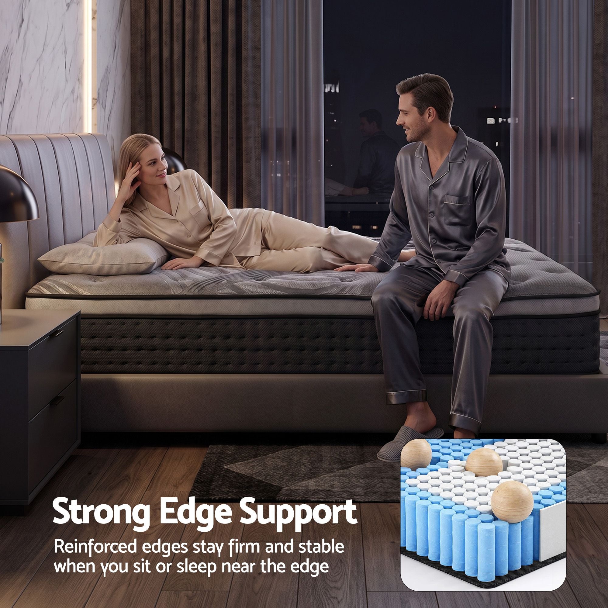 Giselle Bedding 34cm Mattress Bamboo Cover Single