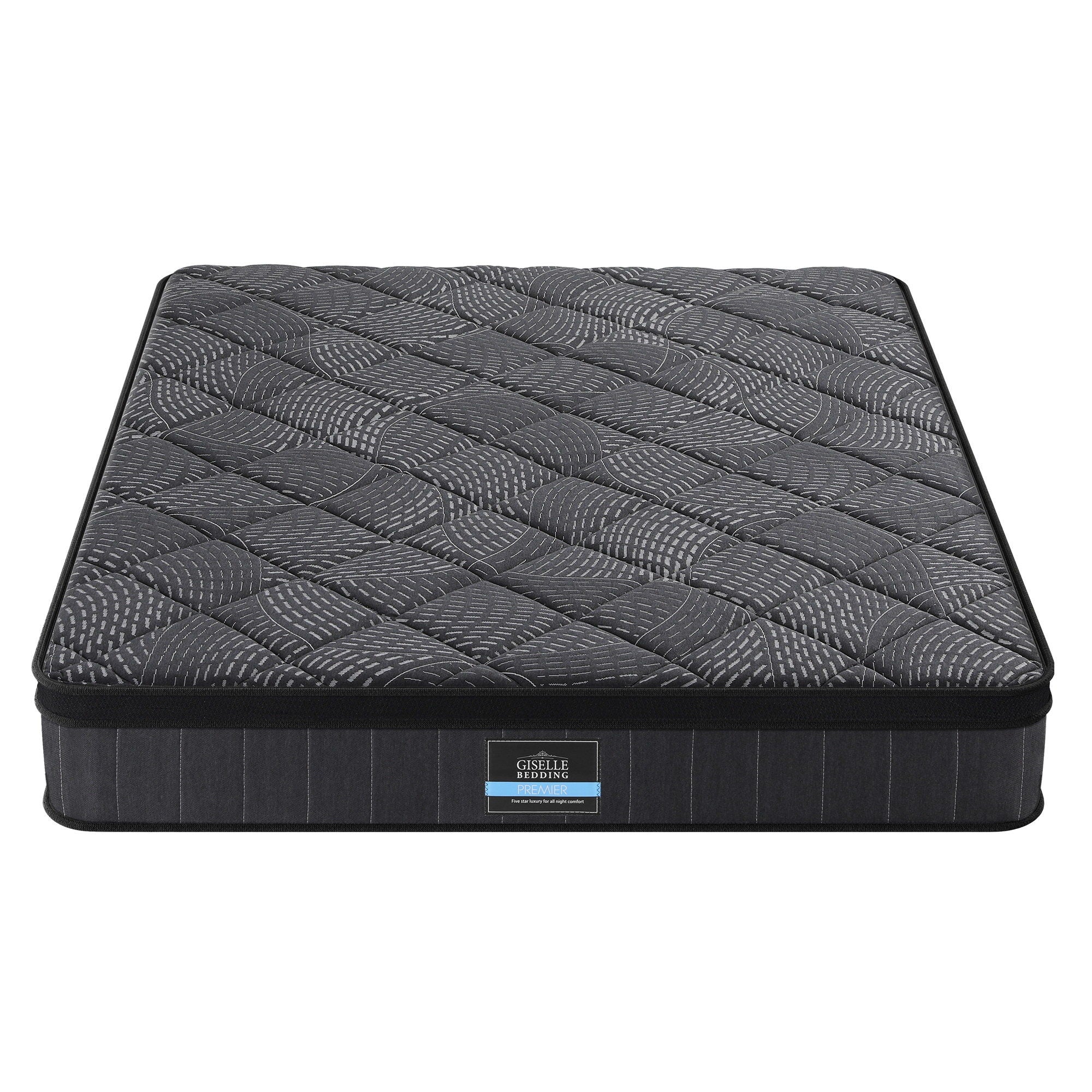 Giselle Bedding Queen Mattress 25cm Pocket Spring Latex Euro Top Medium Firm Bed