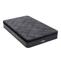 Giselle Bedding Single Mattress 25cm Pocket Spring Latex Euro Top Medium Firm Bed