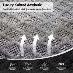 Giselle Double Mattress 26cm Firm Pocket Spring Dual Edge Support Dark Grey