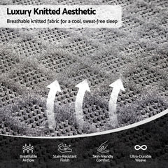 Giselle Single Mattress 26cm Firm Pocket Spring Dual Edge Support Dark Grey