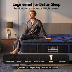 Giselle 34cm Double Hybrid Mattress with Cooling Gel Memory Foam and Edge Support
