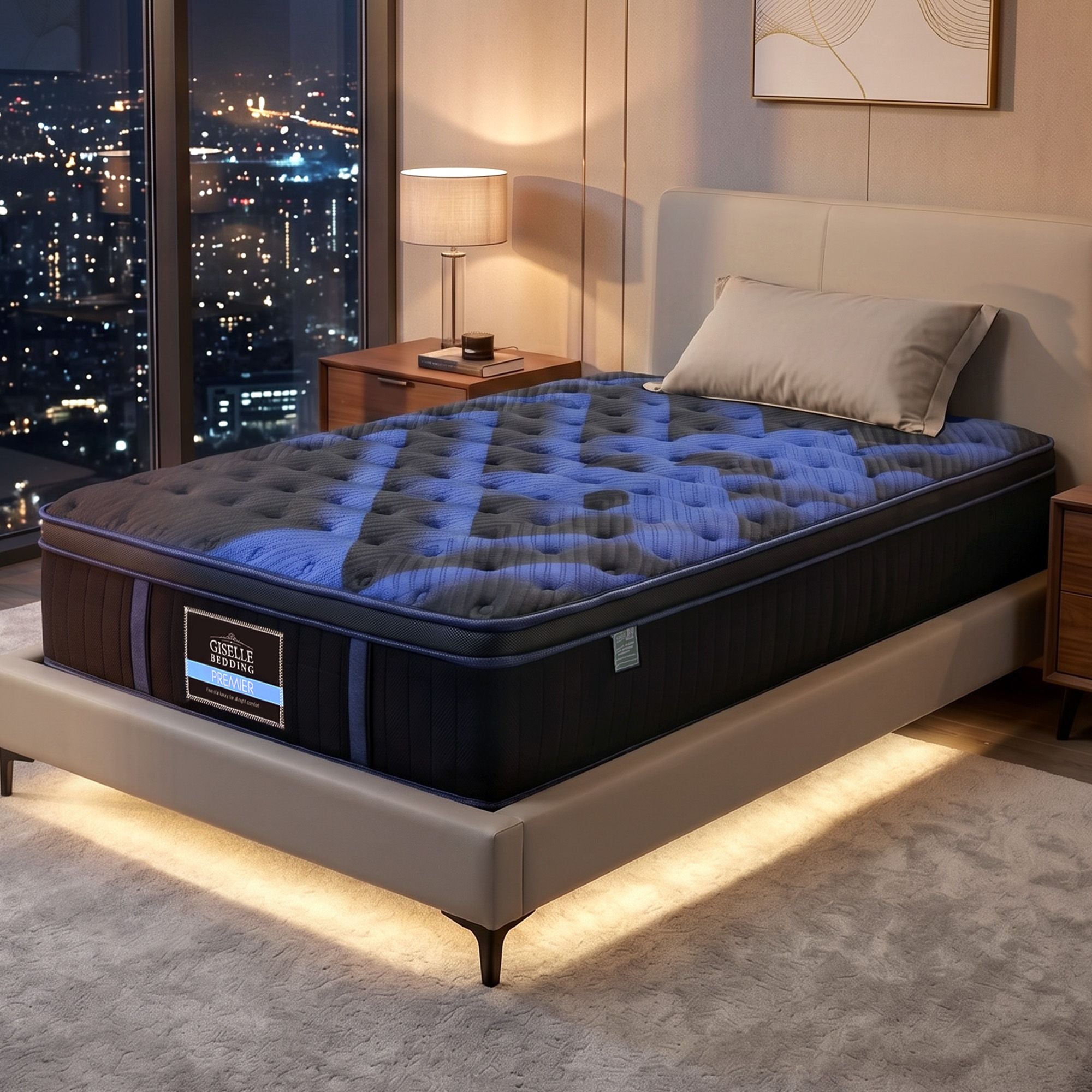 Giselle 34cm King Single Hybrid Mattress with Cooling Gel Memory Foam and Edge Support