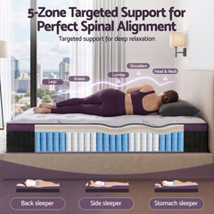 Giselle Single Euro Top Mattress Firm Pocket Spring Edge Support