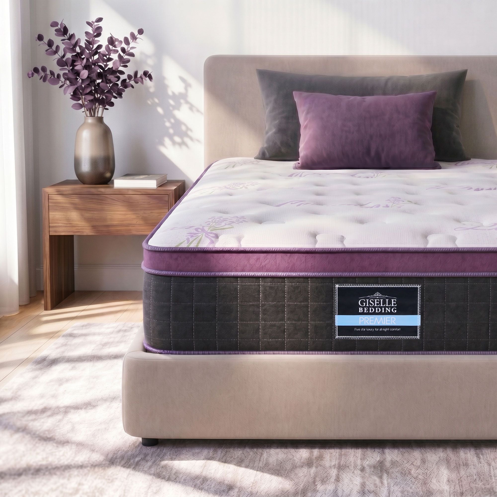 Giselle Single Euro Top Mattress Firm Pocket Spring Edge Support