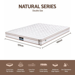 Giselle 20cm Firm Double Mattress Pocket Spring for Bedroom or Guest Room