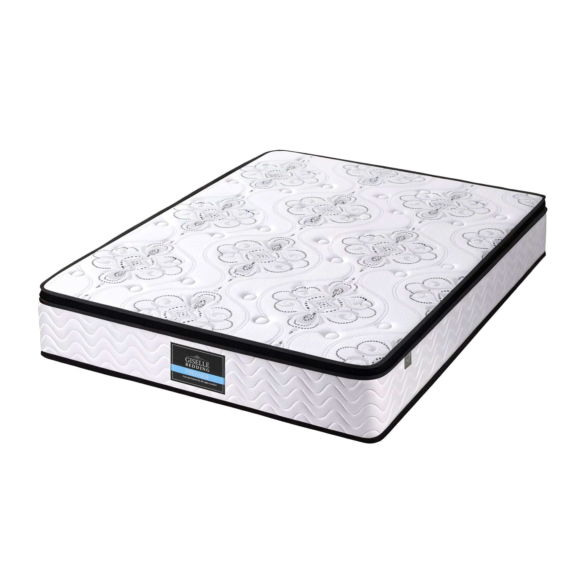 Giselle Bedding 30cm Mattress Pocket Spring Medium Firm Foam Euro Top Queen